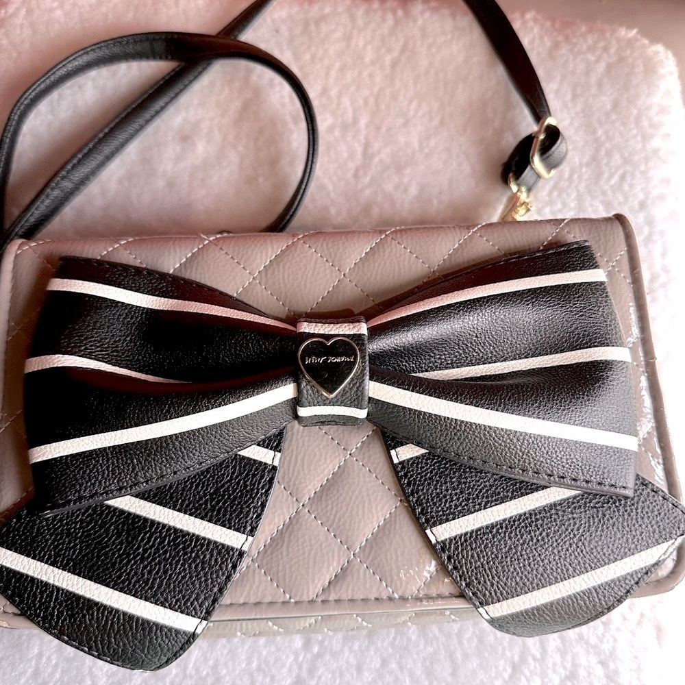 Betsey Johnson Quilted Bow Purse